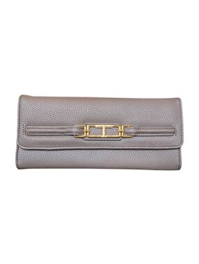 Tahari Pippin Taupe Faux Leather Clutch Wallet